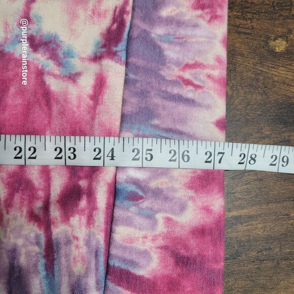 honeyme Tie Dye V Neck Sweatshirt M Soft Stretch Bright Colorful Art To Wear - Picture 7 of 10